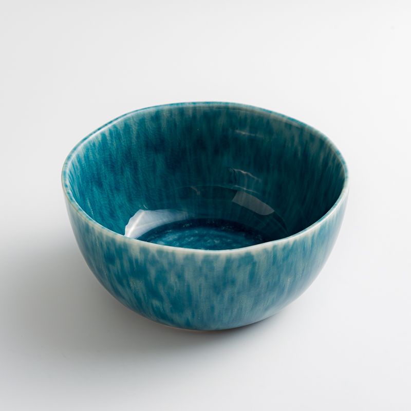 WAGA斑斕亮釉陶瓷深碗/ 綠/ 14.5cm/ 單品