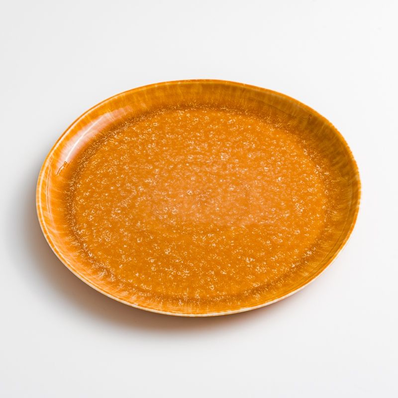 WAGA斑斕亮釉陶瓷大盤/ 橘/ 26cm/ 單品