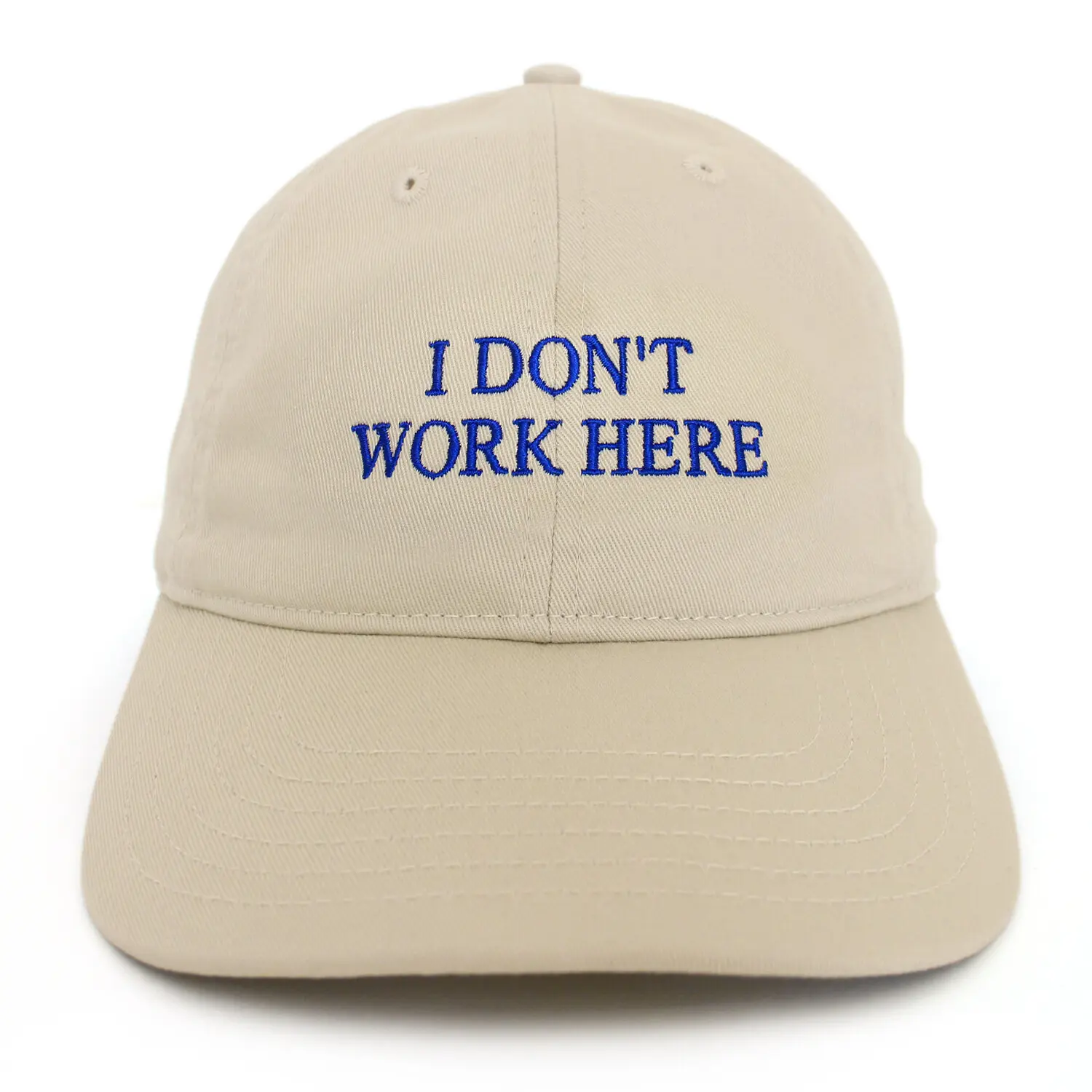英國 IDEA SORRY I DON'T WORK HERE HAT刺繡棒球帽 經典老帽 米色BEIGE