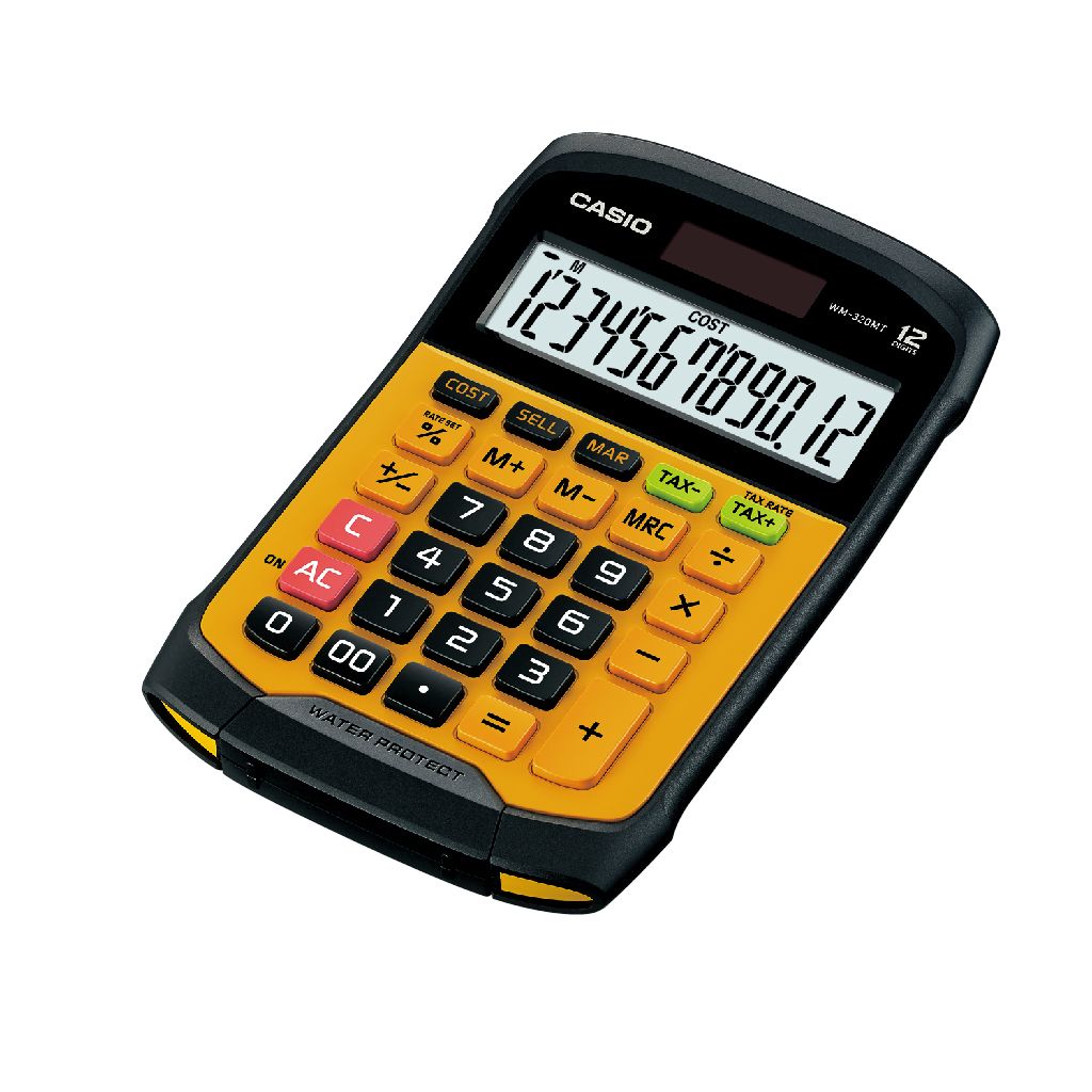 CASIO防水防塵計算機/ 可拆可水洗鍵盤/ 12位元/ WM-320MT(新包裝)