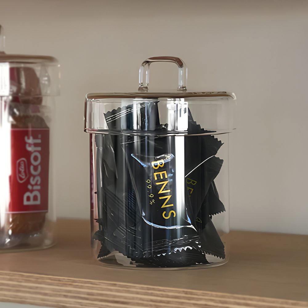 日本霜山 多用途耐熱玻璃儲物罐(附蓋)-430ml-3入