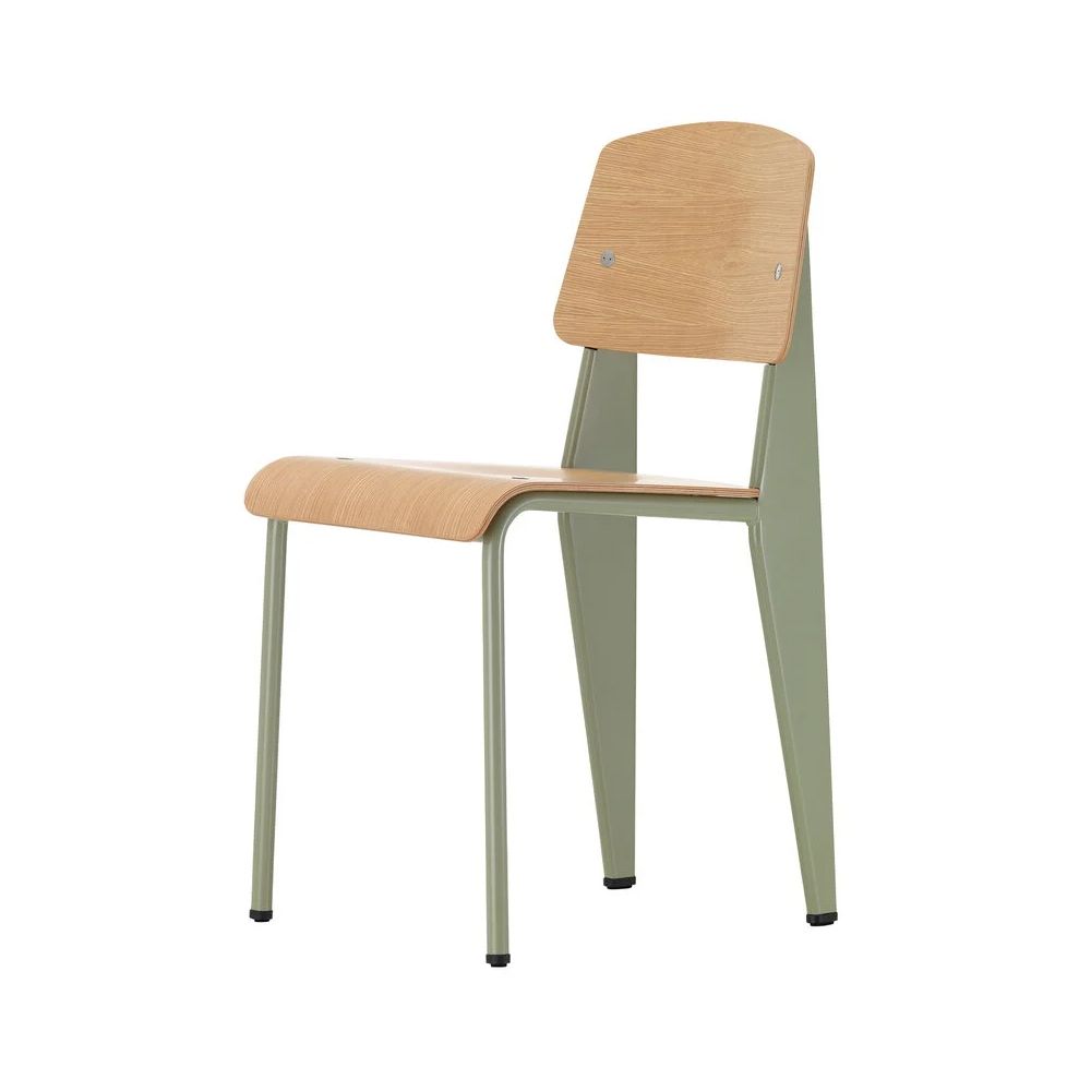 北歐櫥窗/Vitra Standard 標準單椅 (淺橡木座面、雪松綠椅腳)