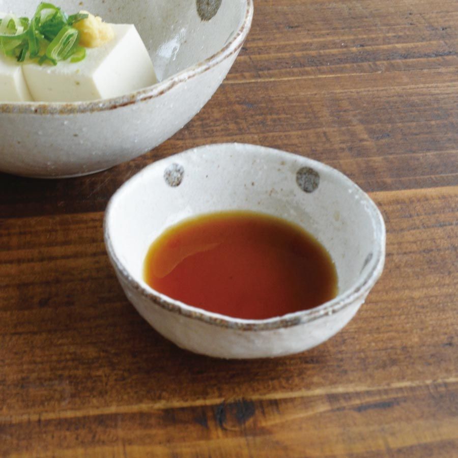 日本 KAKUNI 水玉白唐津丸千代口
