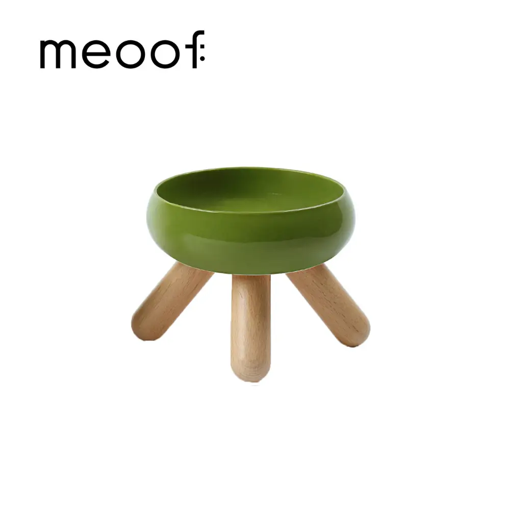 meoof GULU寵物陶瓷食碗 雲杉綠