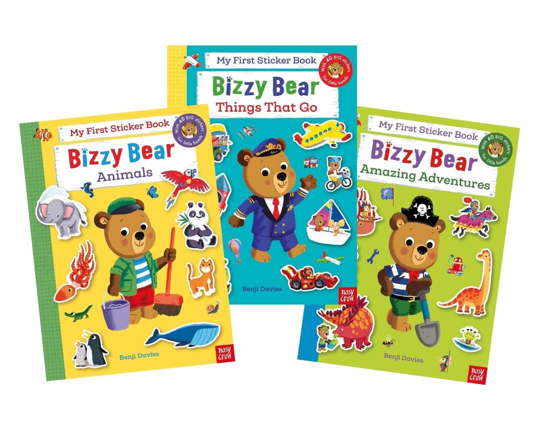 Bizzy Bear: My First Sticker Book Set (3冊合售)