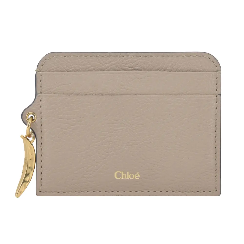 Chloe  C LOGO 小牛皮卡片夾 /平行輸入/ 淺褐