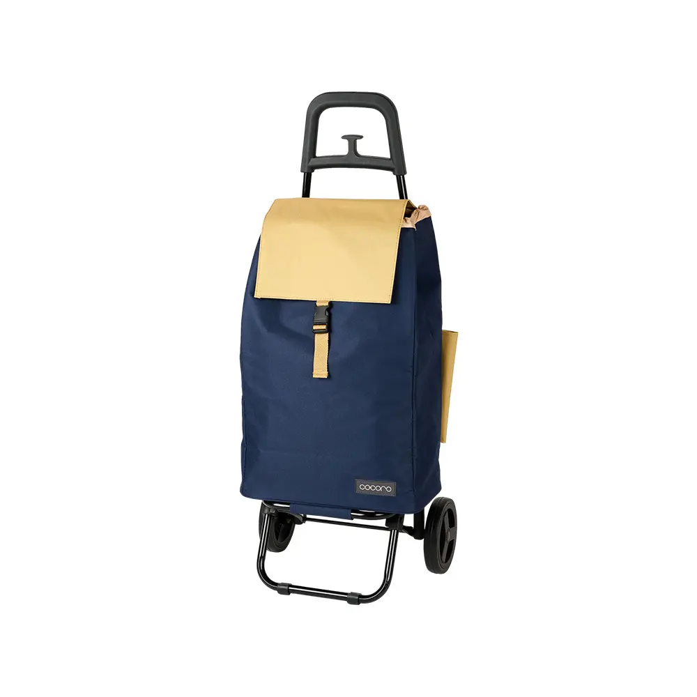 日本cocoro 雙色系列保溫保冷摺疊購物車-40L/ 藍黃