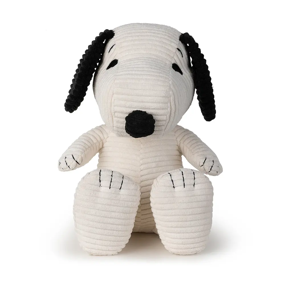 荷蘭BON TON TOYS Snoopy史努比ECO燈芯絨填充玩偶/ 奶油/ 27cm