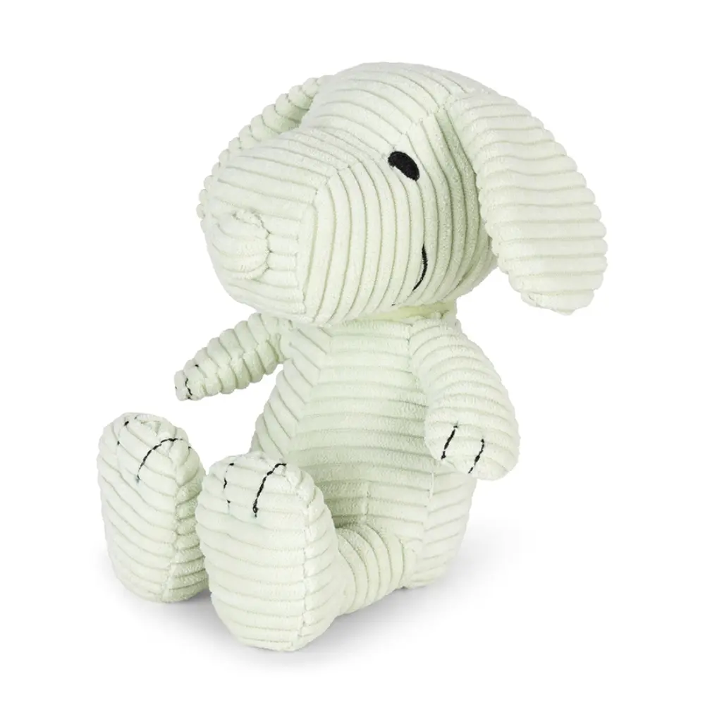 荷蘭BON TON TOYS Snoopy史努比ECO燈芯絨填充玩偶/ 薄荷綠/ 19cm