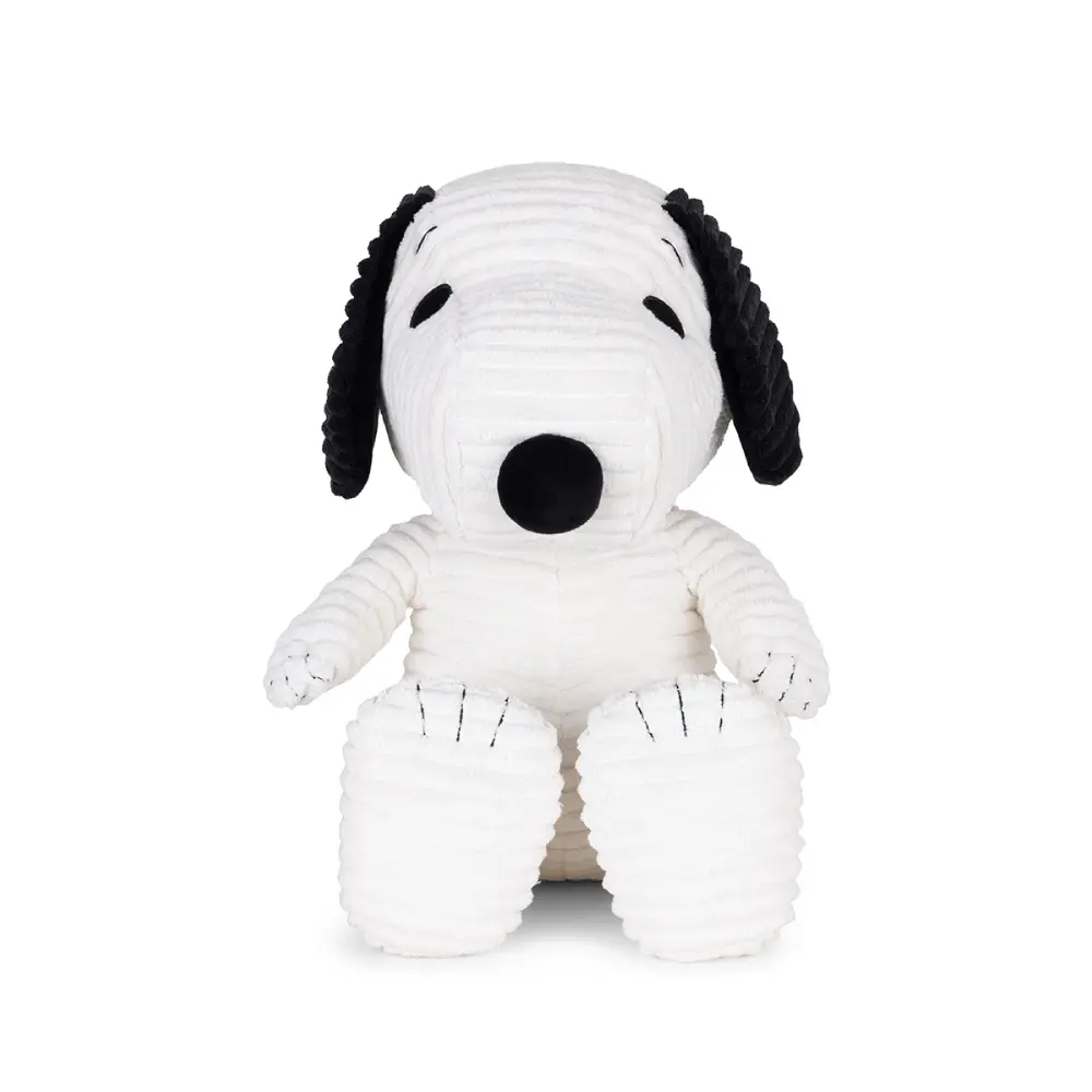 荷蘭BON TON TOYS Snoopy史努比燈芯絨填充玩偶/ 奶油/ 40cm