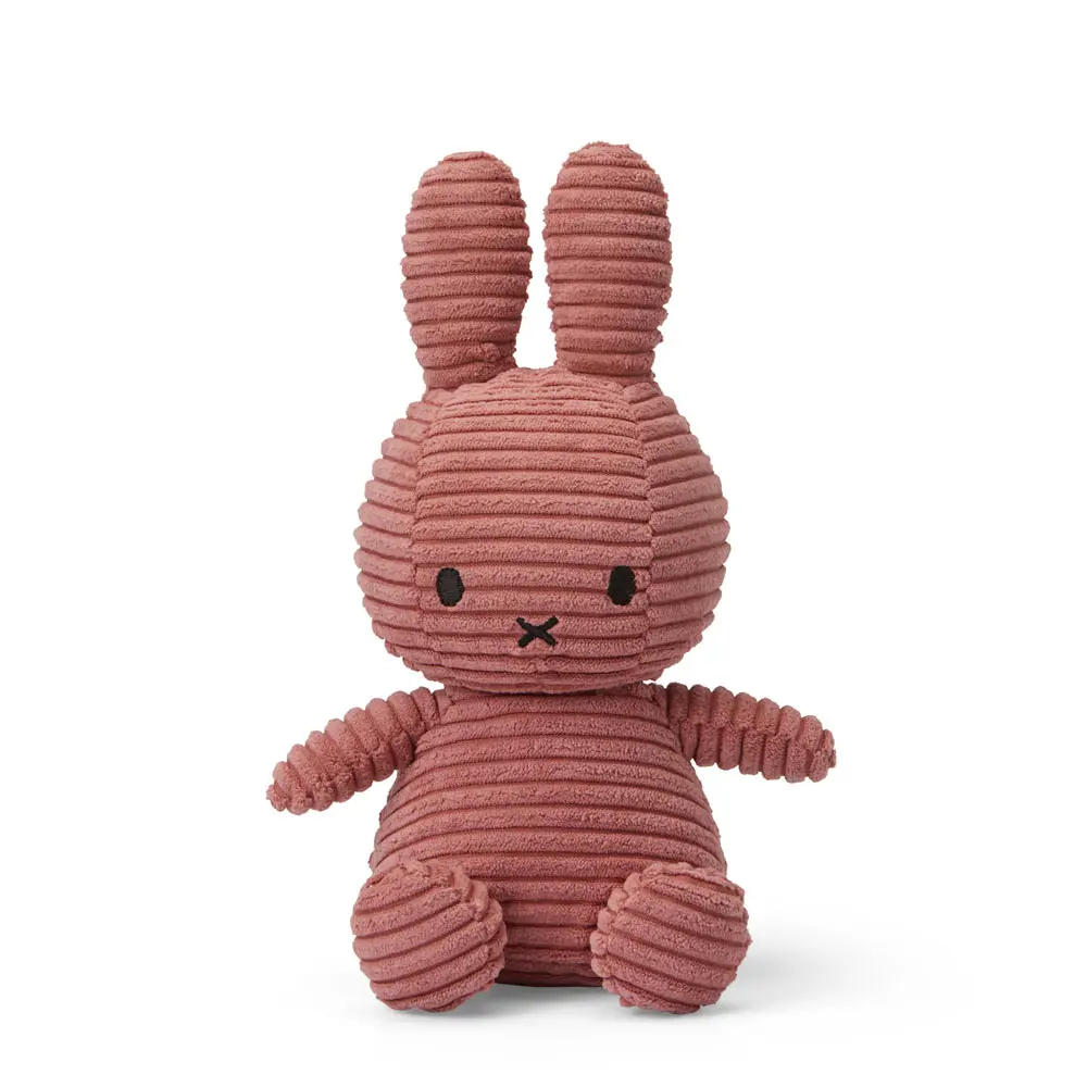 荷蘭BON TON TOYS Miffy米菲兔ECO燈芯絨填充玩偶/ 玫瑰粉/ 23cm