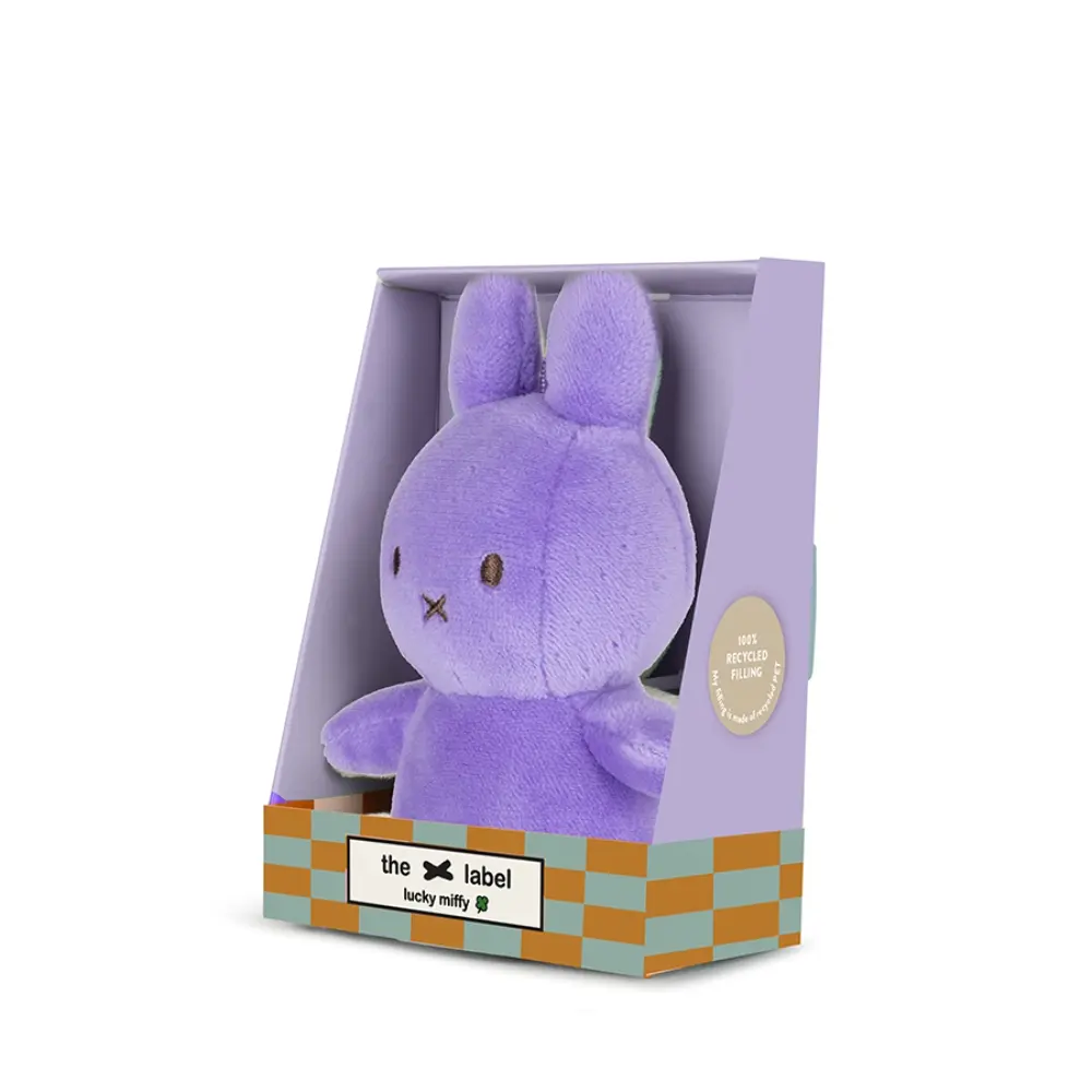 荷蘭BON TON TOYS Miffy幸運盒裝填充玩偶/ 丁香紫/ 10cm