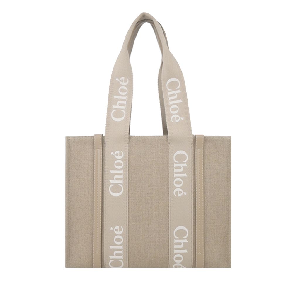 Chloe Woody tote bag帆布托特包(中號/淺褐) /平行輸入