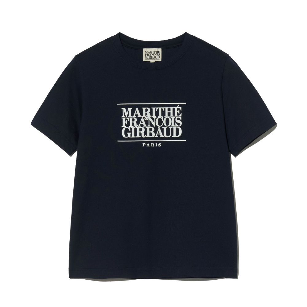 MARITHÉ FRANÇOIS GIRBAUD W CLASSIC LOGO TEE 女款 經典短袖T恤 深藍navy/ M