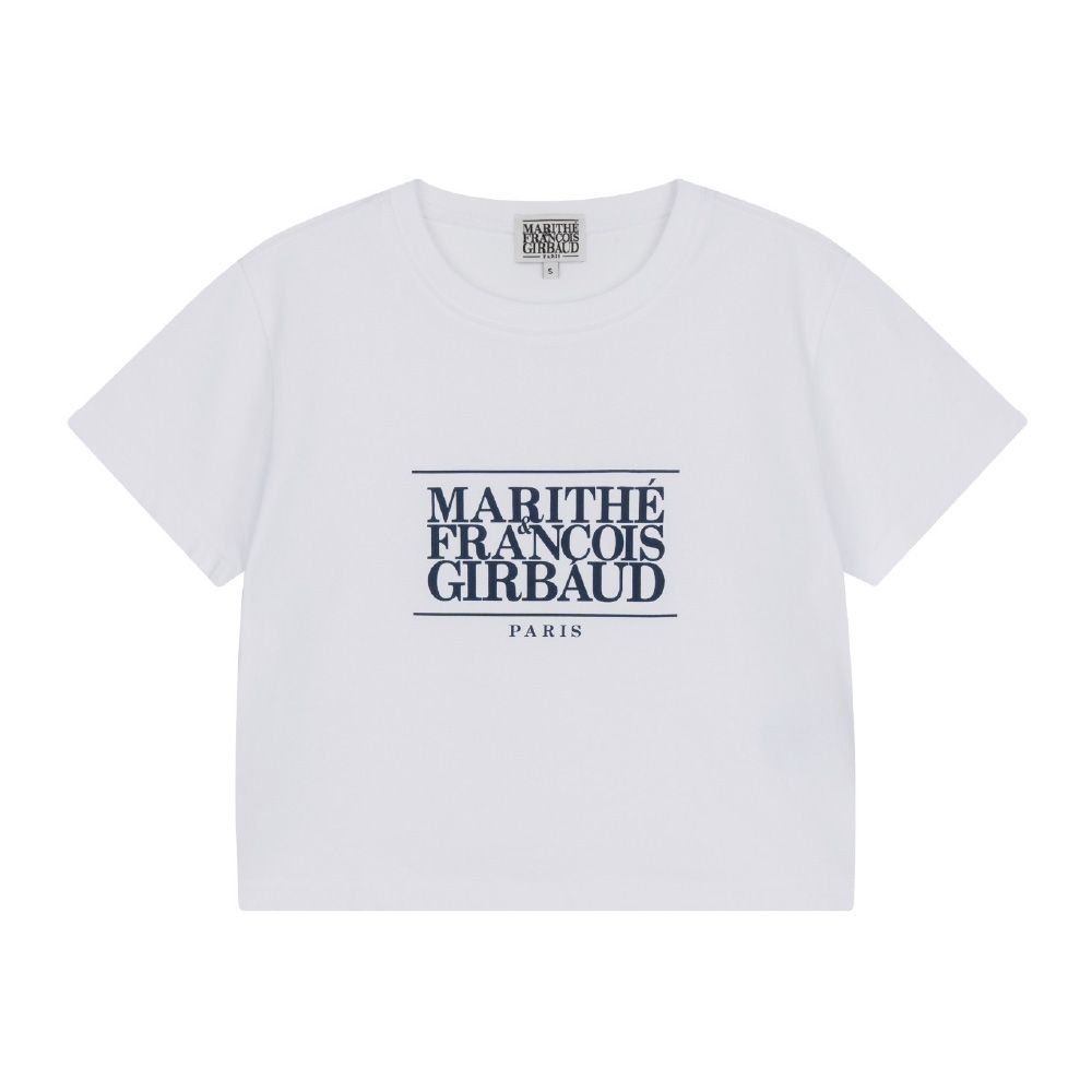 MARITHÉ FRANÇOIS GIRBAUD/ W CLASSIC LOGO CROP TEE 女款 經典短版T恤 白色white/ S