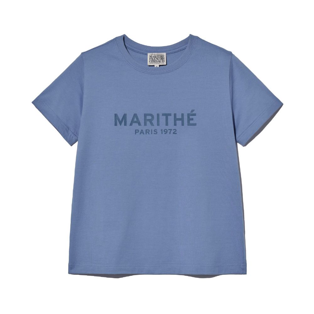 MARITHÉ FRANÇOIS GIRBAUD/ W REGULAR LOGO TEE 女款 字母LOGO經典短袖T恤 藍色blue/ M