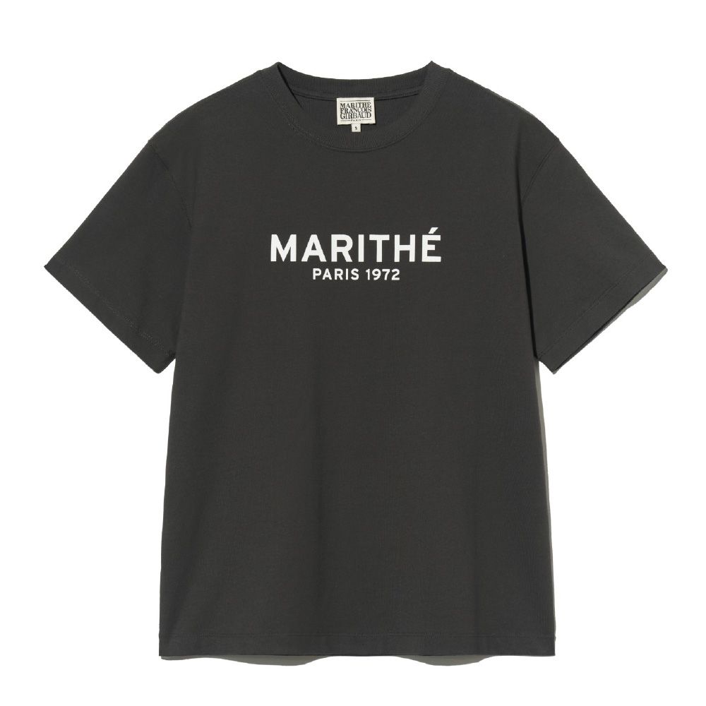 MARITHÉ FRANÇOIS GIRBAUD/ REGULAR LOGO TEE 中性款 字母LOGO經典短袖T恤 深灰色charcoal/ S