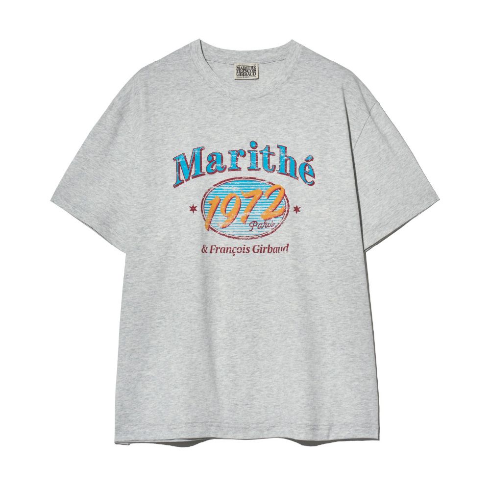 MARITHÉ FRANÇOIS GIRBAUD/ W OVERSIZED ELLIPSE GRAPHIC TEE 女款 OVERSIZED橢圓印花T恤 淺麻灰light heather gray