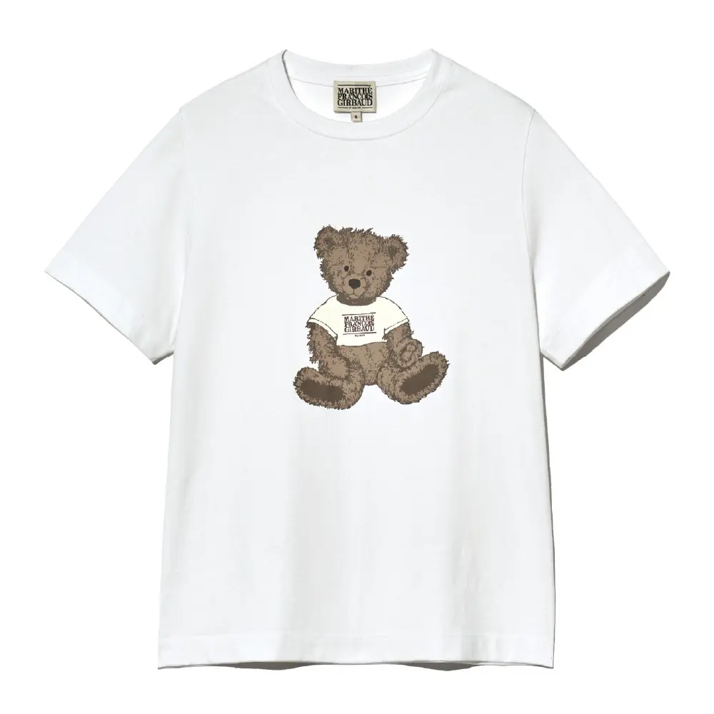 MARITHÉ FRANÇOIS GIRBAUD/ W DOODLE BEAR TEE 女款 塗鴉小熊經典短袖T恤 白色white/ S