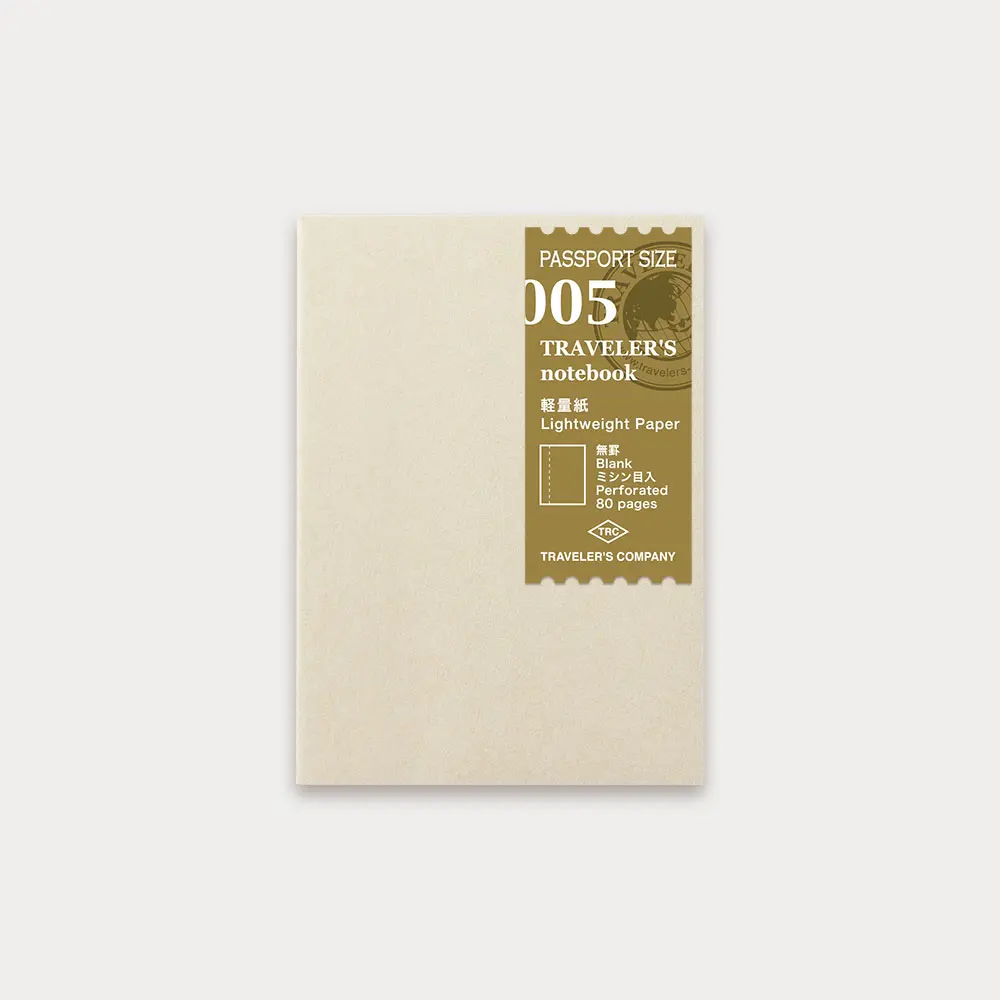 日本 TRAVELER'S COMPANY TRAVELER'S notebook 005 旅人手帳輕量紙內頁/ Passport Size
