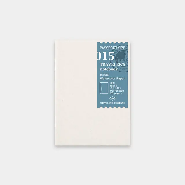 日本 TRAVELER'S COMPANY TRAVELER'S notebook 015 旅人手帳水彩紙內頁/ Passport Size