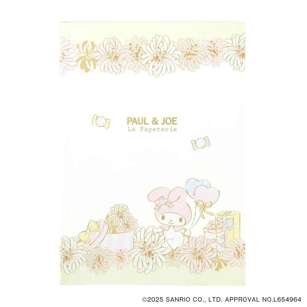 日本 PAUL & JOE La Papeterie X My Melody 橫線筆記本/ A5/ 白