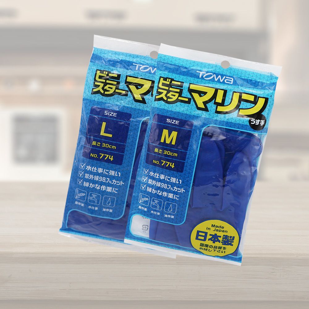 日本製東和TWOA橡膠手套-12雙入/ L