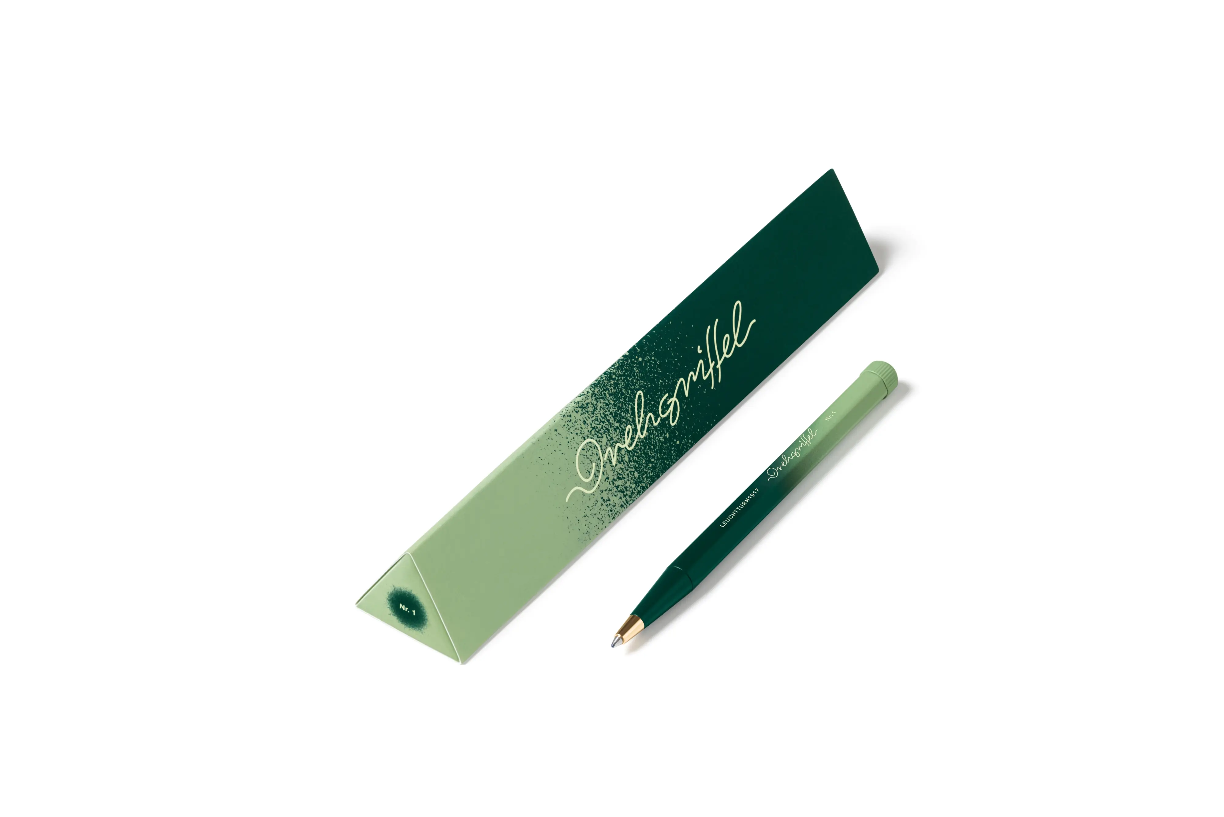 德國 LEUCHTTURM1917 Gradient Drehgriffel Nr. 1 原子筆/ 黑色筆芯/ 森林綠X鼠尾草綠