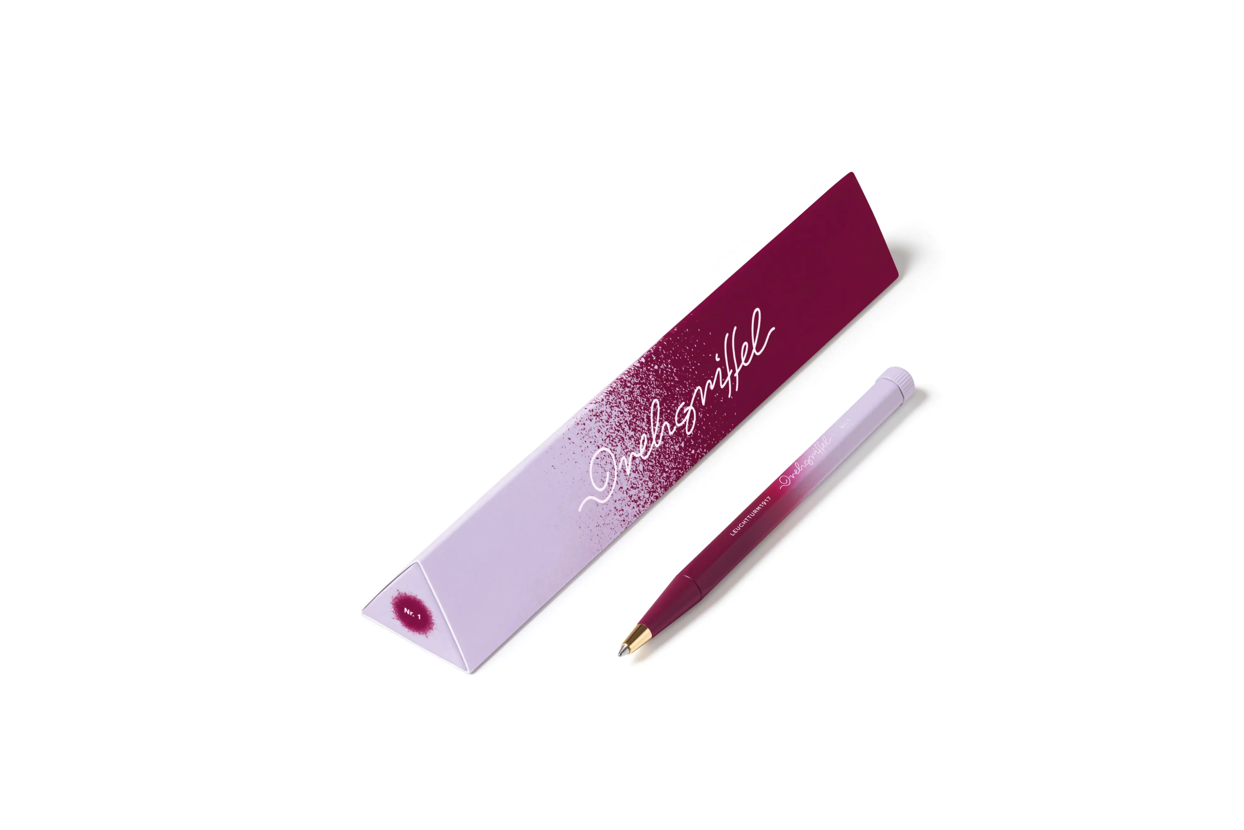 德國 LEUCHTTURM1917 Gradient Drehgriffel Nr. 1 原子筆/ 黑色筆芯/ 港口紅X薰衣草紫