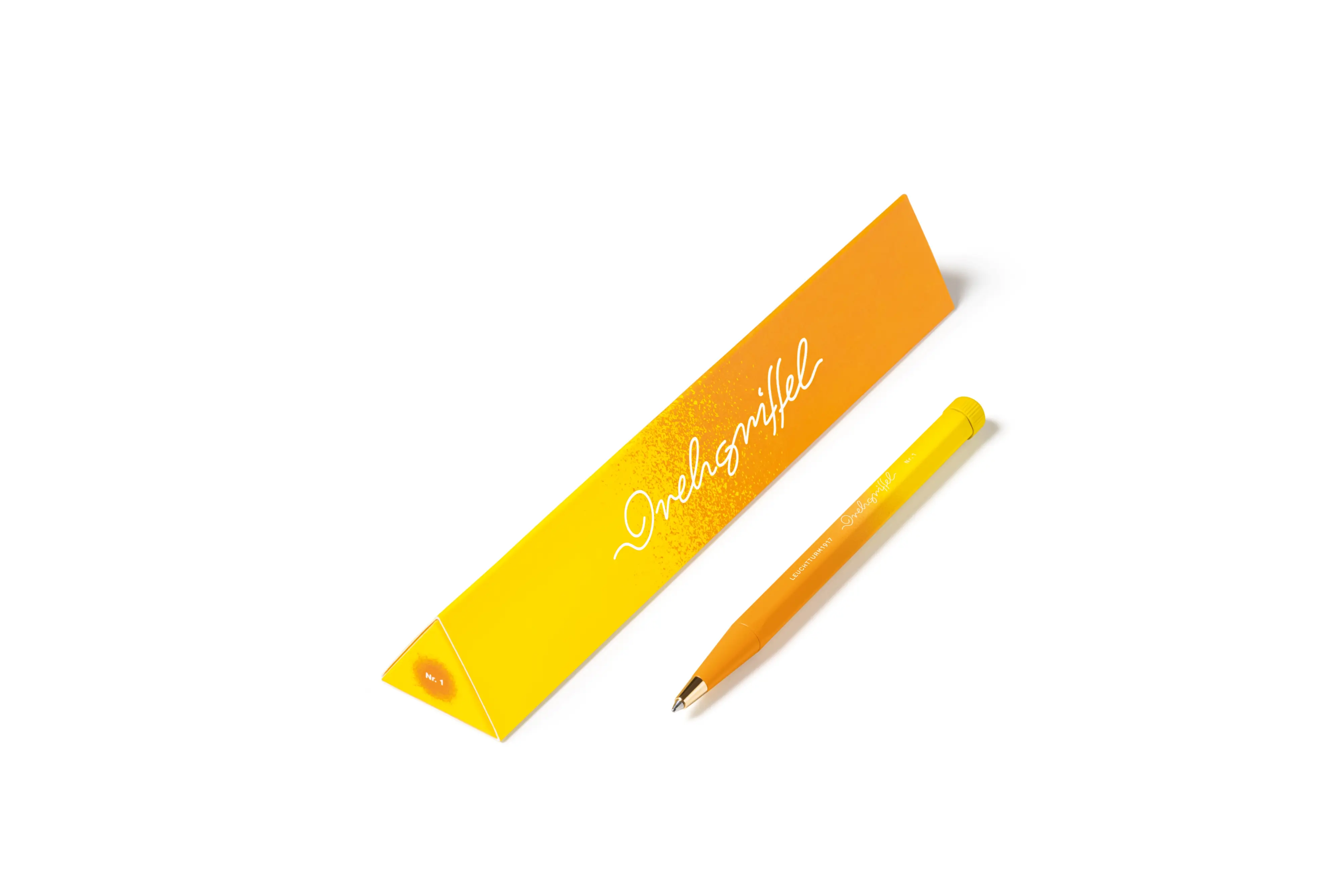 德國 LEUCHTTURM1917 Gradient Drehgriffel Nr. 1 原子筆/ 黑色筆芯/ 日出X檸檬黃