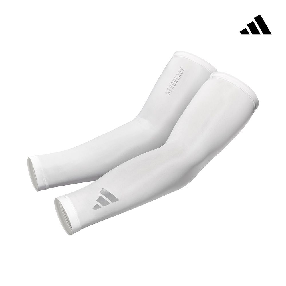 adidas 愛迪達 吸濕排汗壓縮袖套-白 (L/XL)