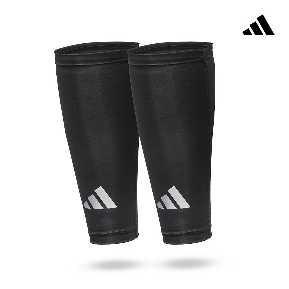 adidas 愛迪達 吸濕排汗壓縮小腿套-黑 (S/M)