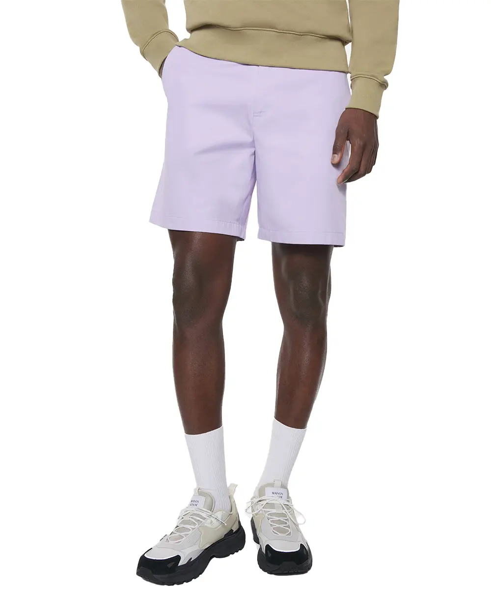 MAISON KITSUNÉ 蒼鷺灰手繪LOGO休閒短褲_男/中性/ 44