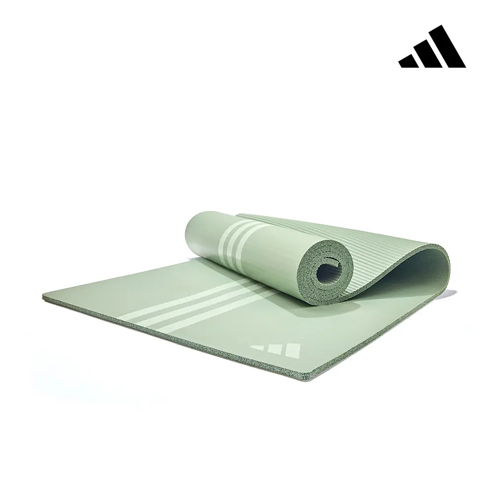 adidas 愛迪達 柔軟防滑瑜珈墊-10mm (開心果綠) 附贈背帶