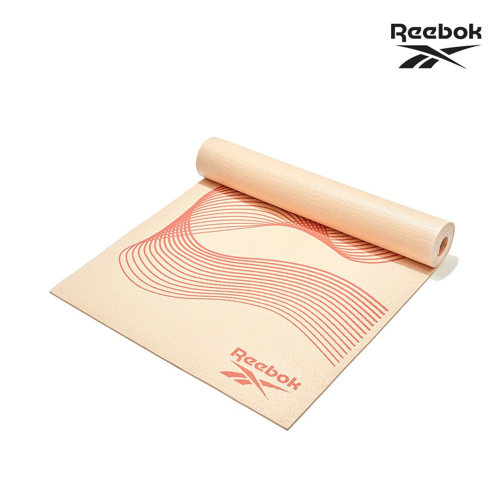Reebok 銳步 防滑舒適瑜珈墊-4mm (流線橘) 運動墊 健身墊 訓練墊 跳繩墊 超慢跑墊