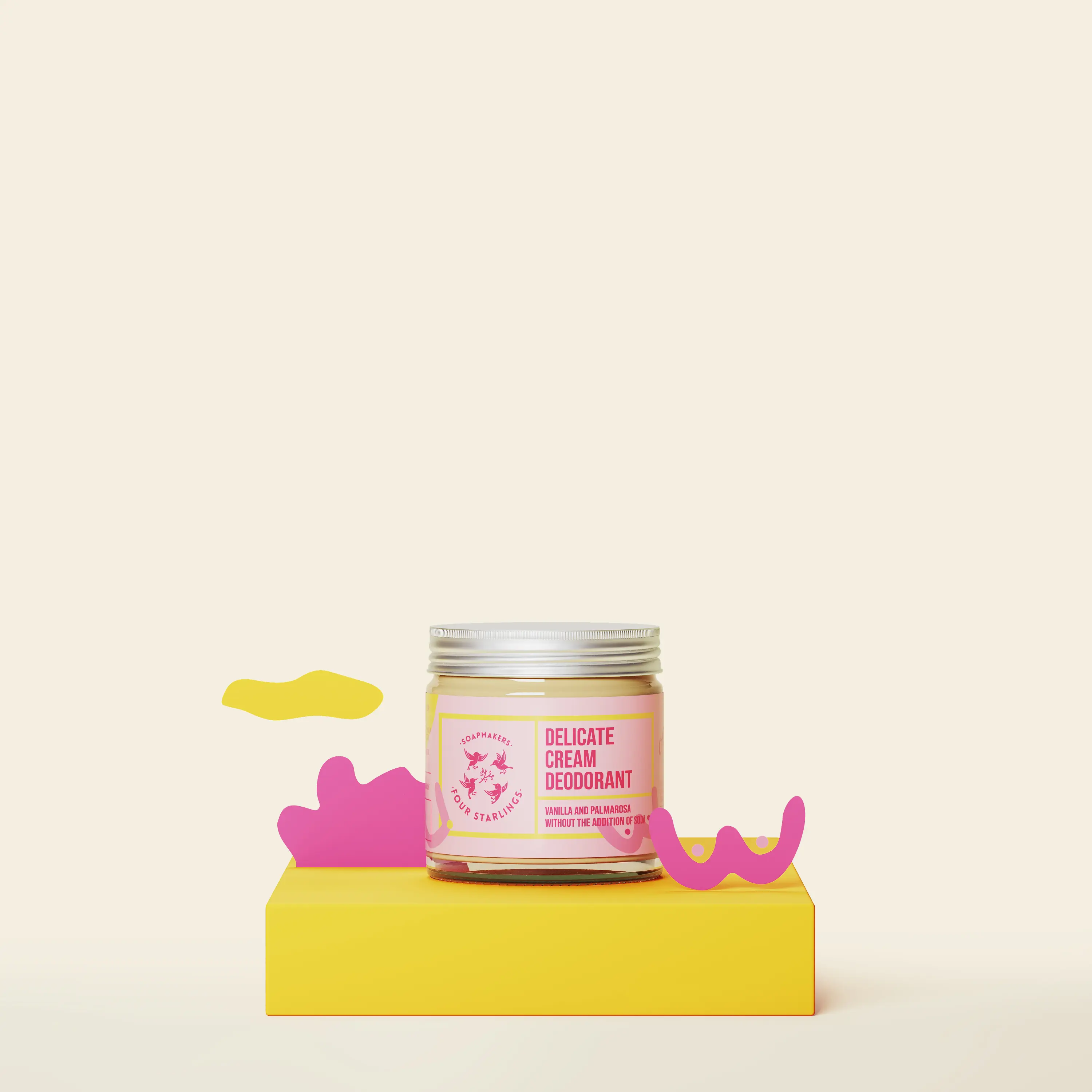 4Starlings天然溫和體香膏/ 薰衣草與香草 (不含蘇打)/ 60ml