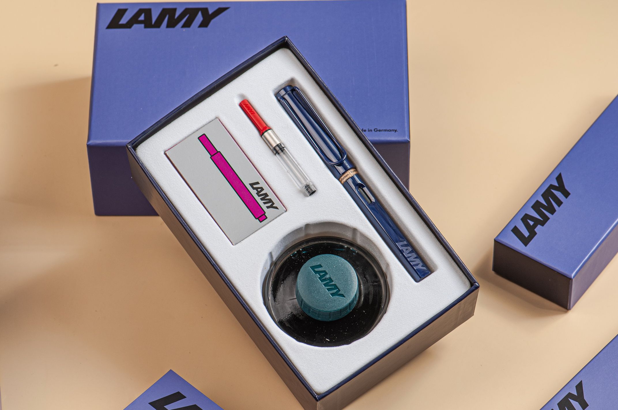 LAMY Safari狩獵者鋼筆禮盒/ 2025限量/ Dark Dusk暮藍/ 墨水50ml