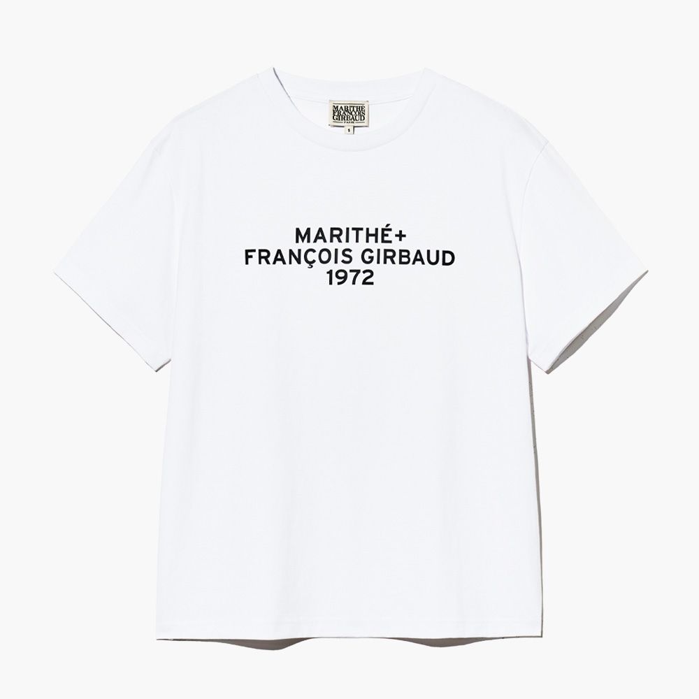 MARITHÉ FRANÇOIS GIRBAUD/ LETTERING LOGO OVERSIZED TEE 中性款 字母印花寬版T恤 白色white/ S