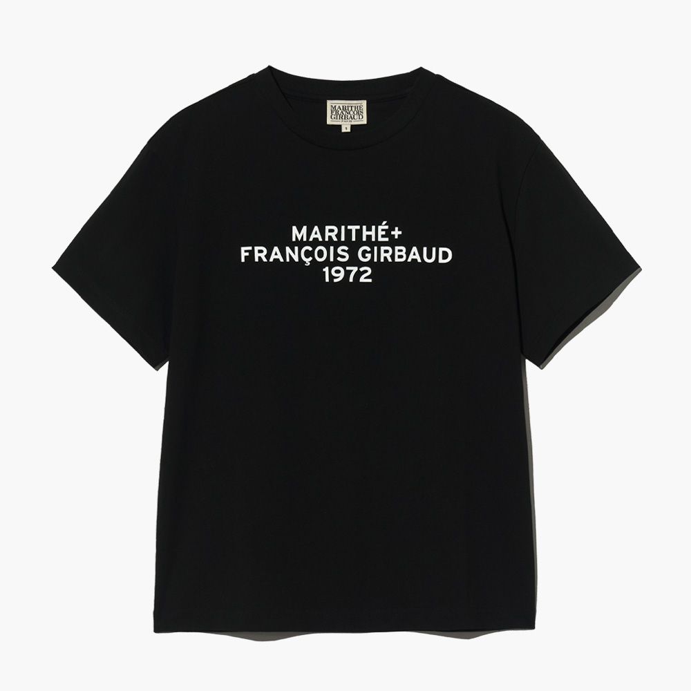 MARITHÉ FRANÇOIS GIRBAUD/ LETTERING LOGO OVERSIZED TEE 中性款 字母印花寬版T恤 黑色black/ XL