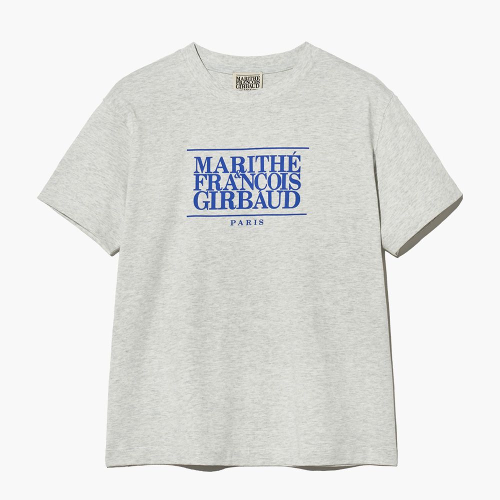 MARITHÉ FRANÇOIS GIRBAUD/ CLASSIC LOGO TEE 中性款 經典短袖T恤 淺麻灰light heather gray/ S