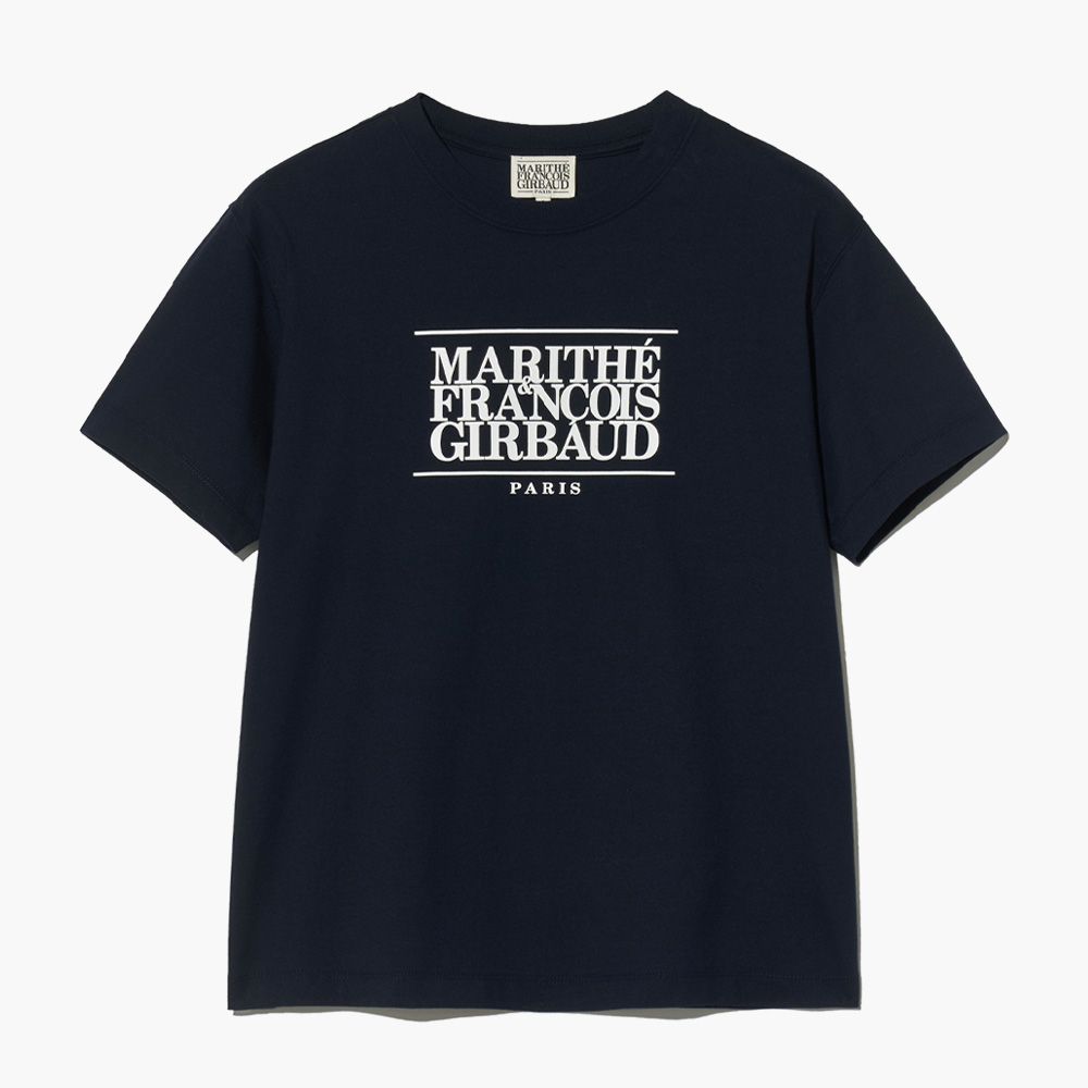 MARITHÉ FRANÇOIS GIRBAUD/ CLASSIC LOGO TEE 中性款 經典短袖T恤 深藍navy/ XXL