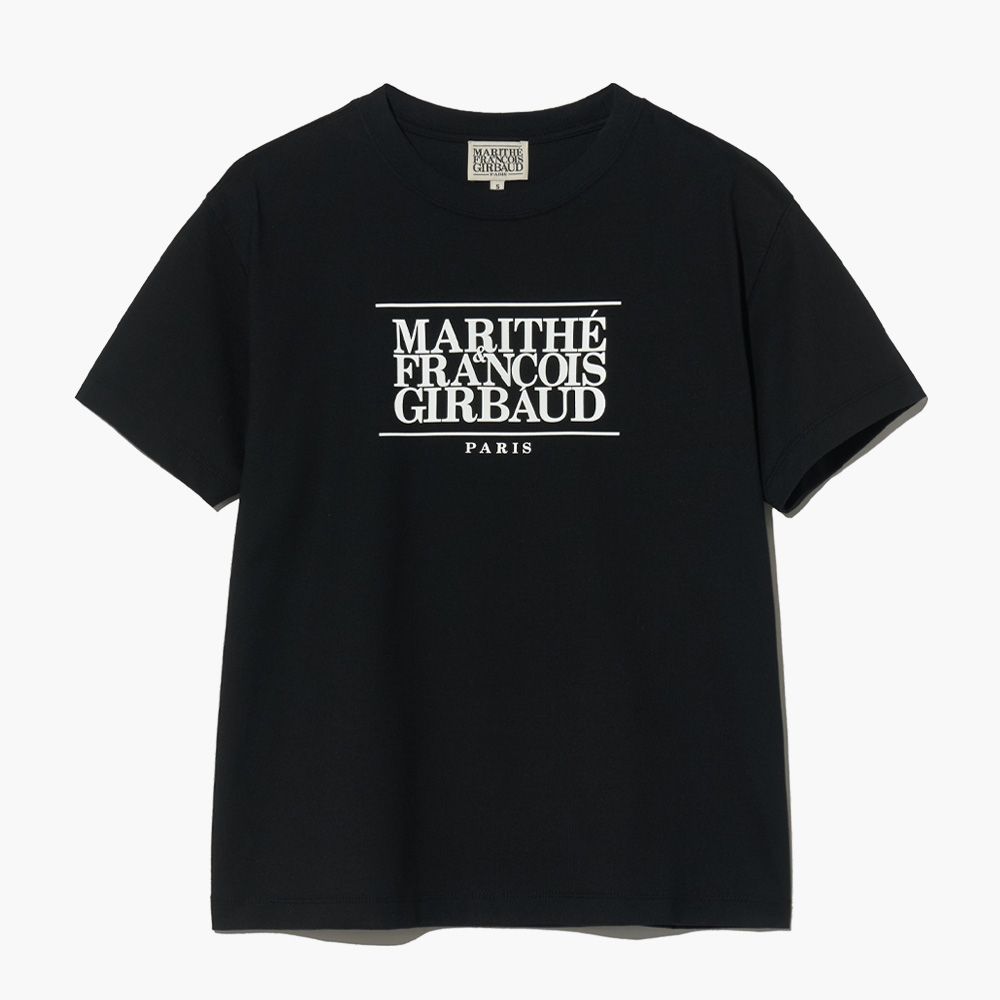 MARITHÉ FRANÇOIS GIRBAUD/ CLASSIC LOGO TEE 中性款 經典短袖T恤 黑色black/ S