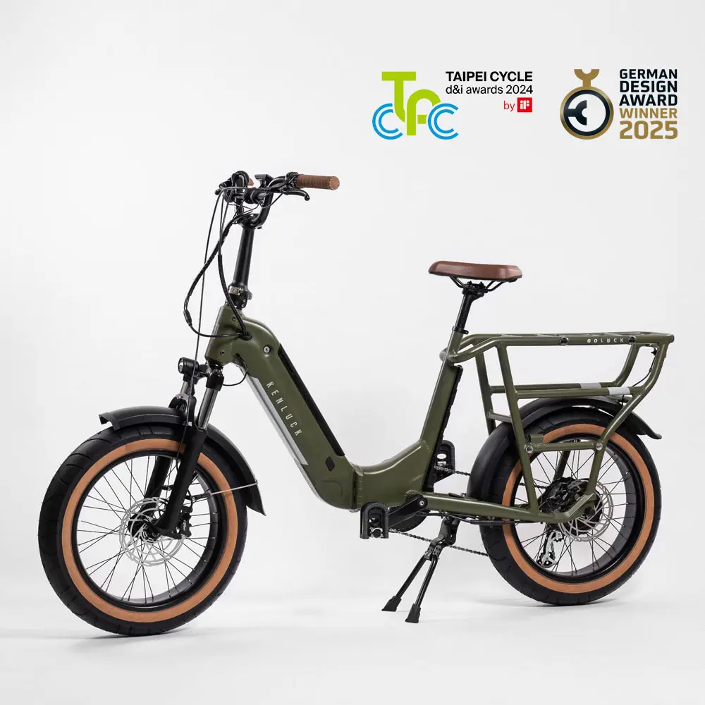 KENLUCK GOLUCK 摺疊電動輔助自行車/ 軍綠