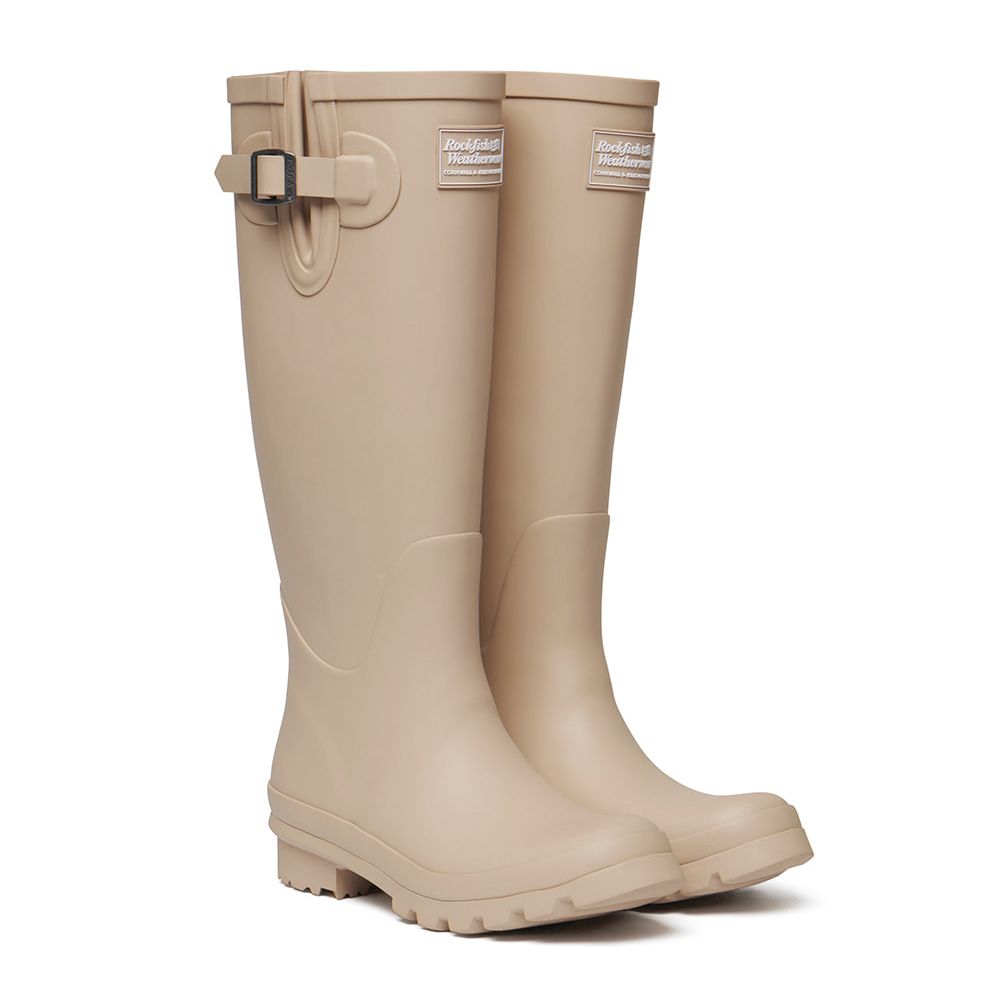 韓國 ROCKFISH NEW ORIGINAL RAIN BOOTS LONG 女款 經典霧面長筒雨靴 八色/ 米色BEIGE/ 235-240mm