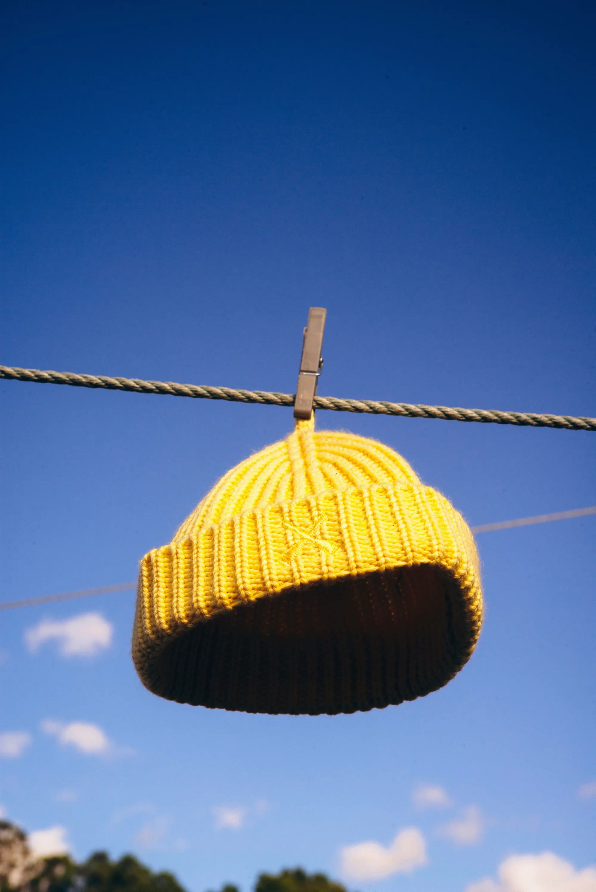 BÉTON CIRÉ水兵帽Wool Beanie Hat羊毛帽/ 黃奶油
