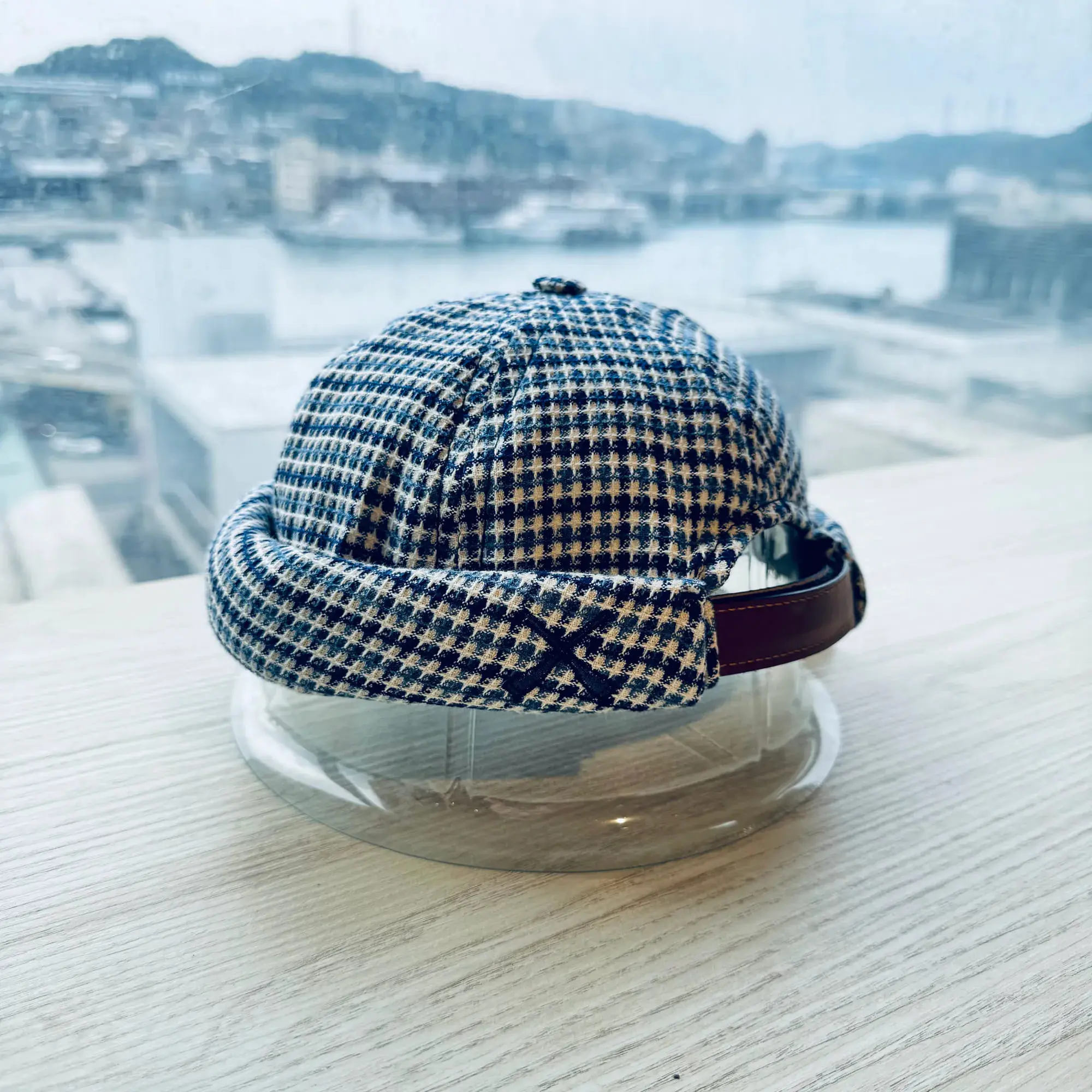 BÉTON CIRÉ水兵帽Check Blue藍色格紋/ L/XL