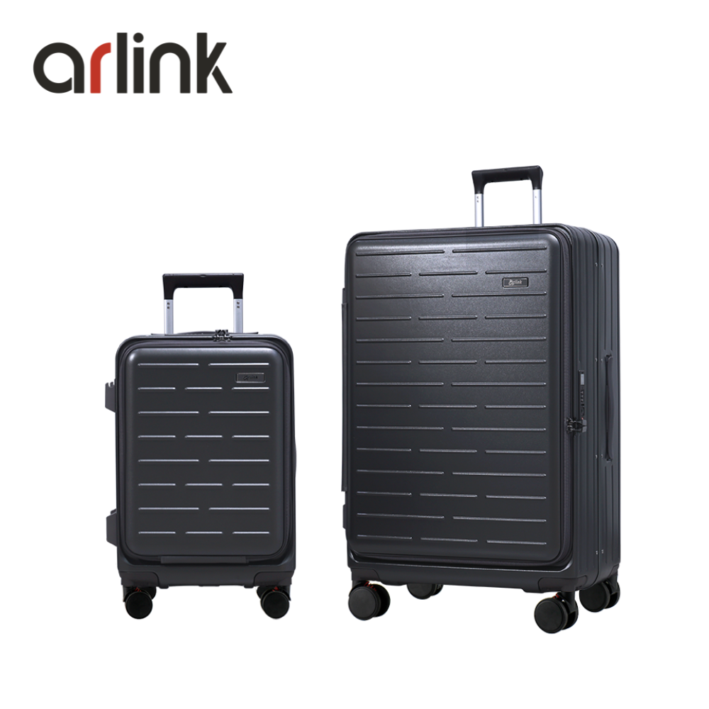 arlink Flip系列 多功能1:9上掀式 20+29吋組合行李箱 煞車輪/ 夜幕灰