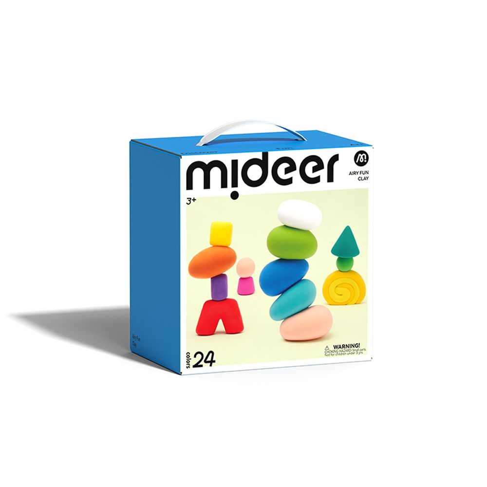 豐富色彩無限變化➤MiDeer兒童輕黏土/ 24色