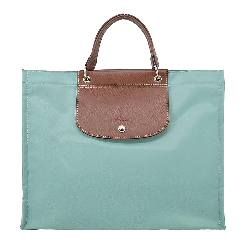 LONGCHAMP CABAS LONGCHAMP系列再生尼龍手提包(大/馬鞭草綠)/平行輸入