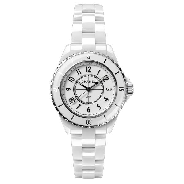 【Chanel 香奈兒】J12系列 白陶瓷 H5698 石英錶款 33mm
